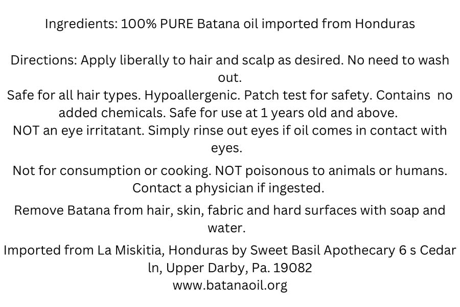 100% PURE Batana oil, unrefined