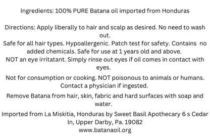 100% PURE Batana oil, unrefined